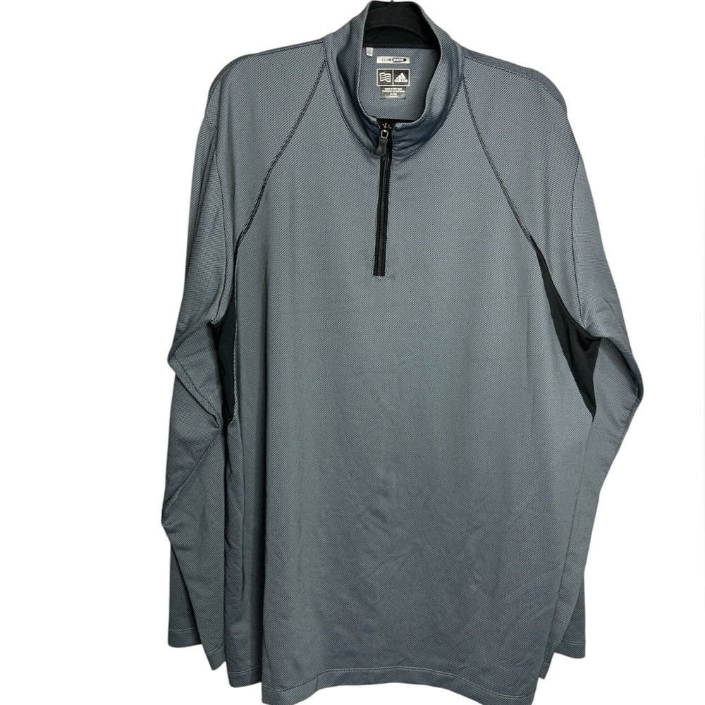 Adidas ClimaWarm Quarter-Zip Pullover Grey Mens, size XL